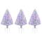 3ct. Pre-Lit Alexa Enabled Pathway White Artificial Christmas Tree Set